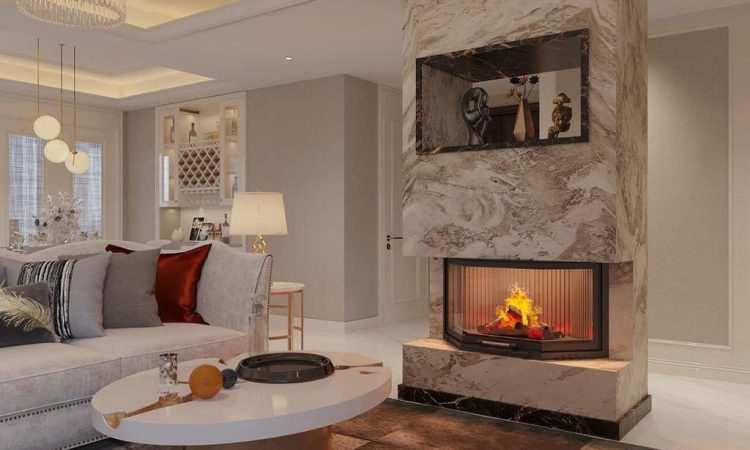 Prizmatik Asansörlü Şömine