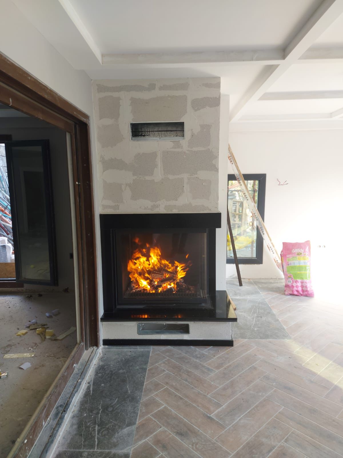 Yüksek L Tipi Şömine