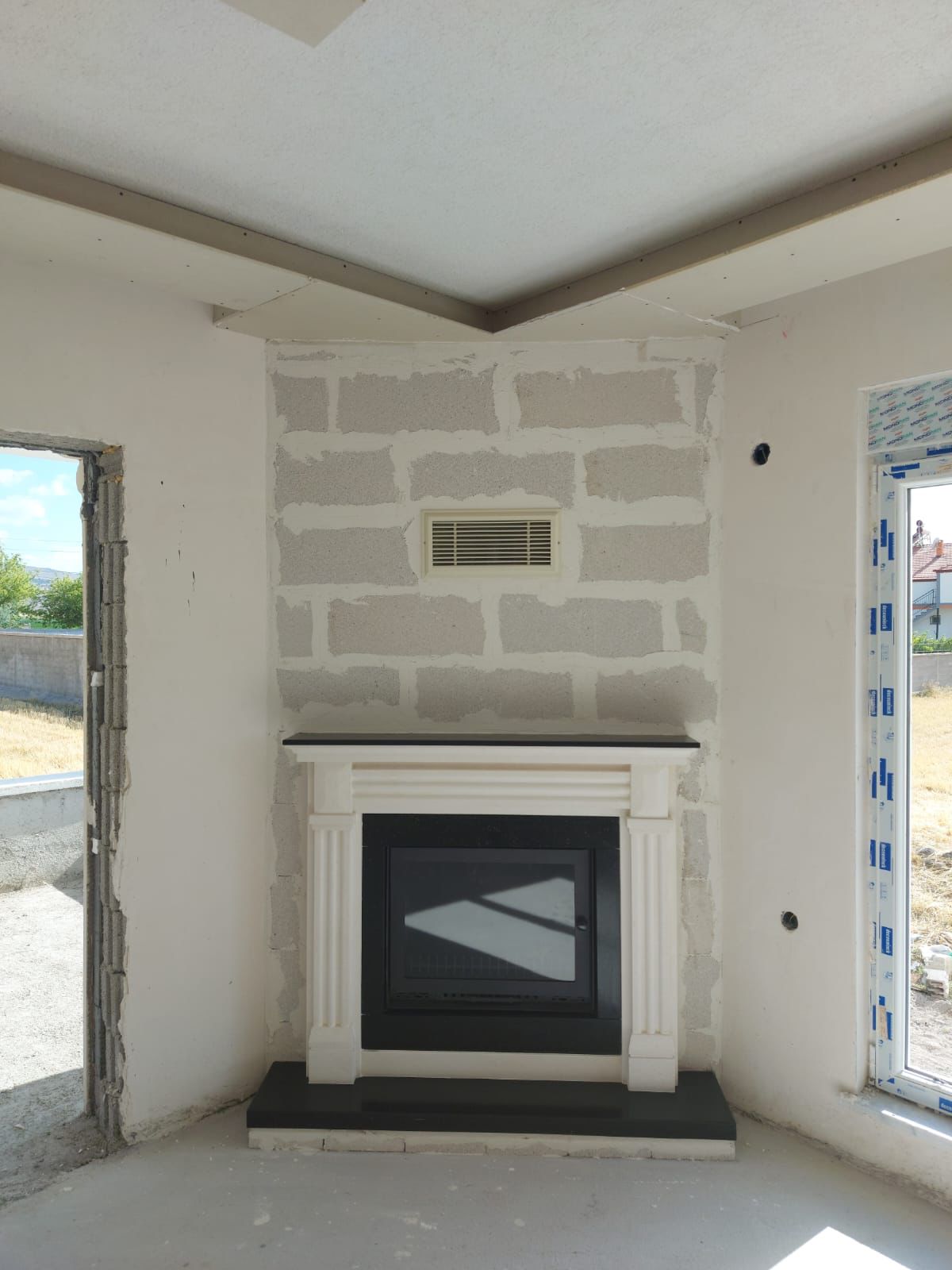 Köşe Gömme Şömine