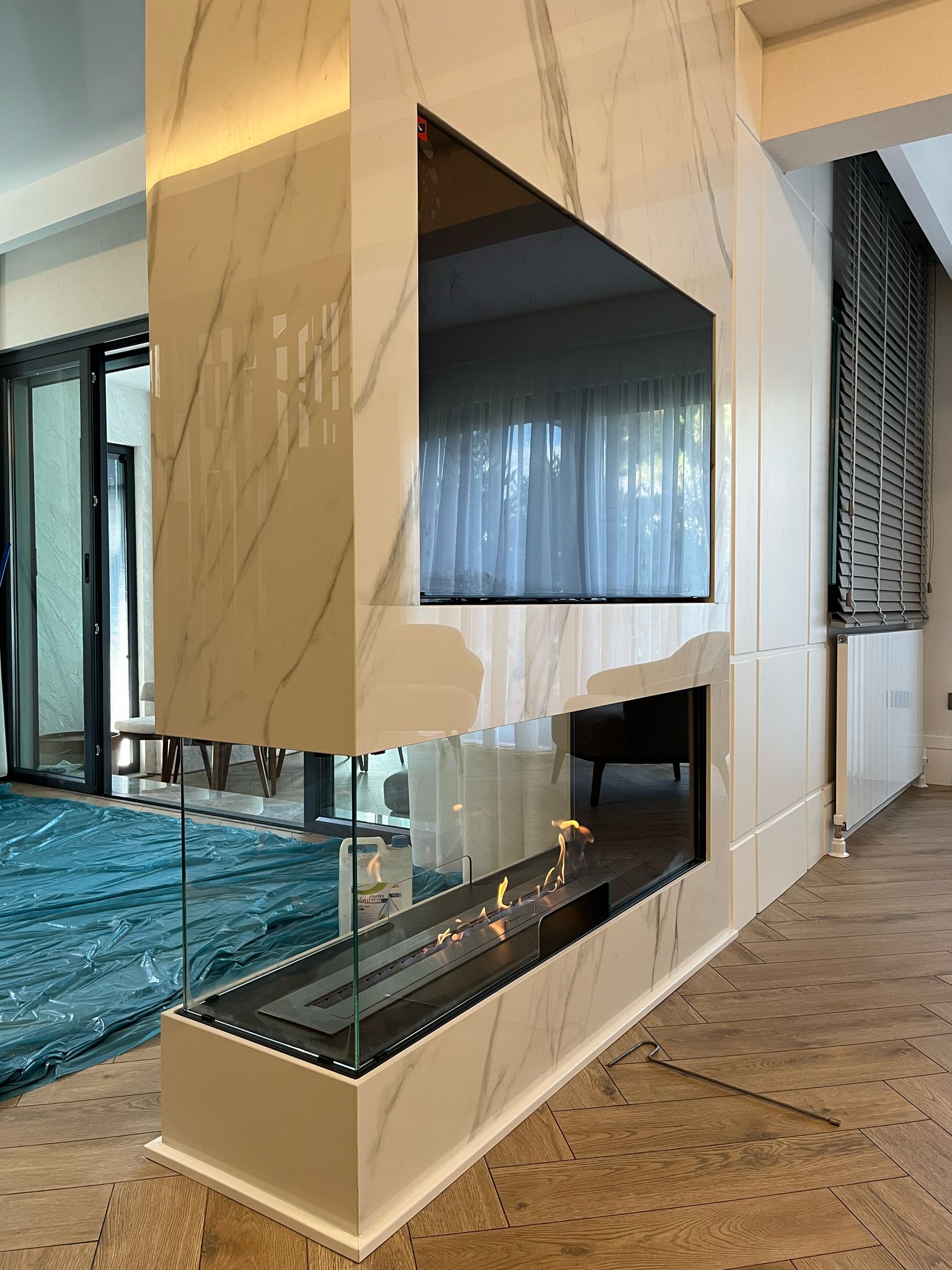 Epi Tipi Ethanollü Camlı Şömine